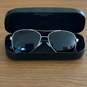 NWT Coach Wire Rimed Sunglasses - Blue Tinted Lenses